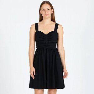 Express Black Ruched Mini Dress